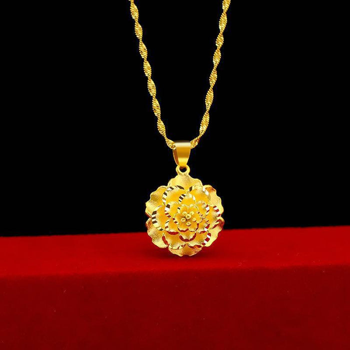 Wholesale Gold plated necklace pendant jewelry, simple women's collarbone chain