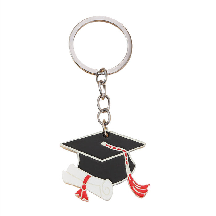 Wholesale Acrylic Graduation Season PhD Cap Keychain JDC-KC-RongRui015