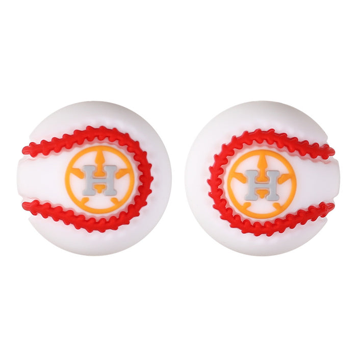 Wholesale 20pcs Baseball Team Silicone Beads DIY Bead Pen Children Boy Jewelry Football Silicone Bead Accessories