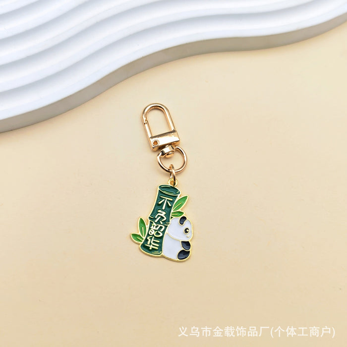 Wholesale Cute Panda Creative Font Keychain Student Backpack Hanging Decoration Small Gift