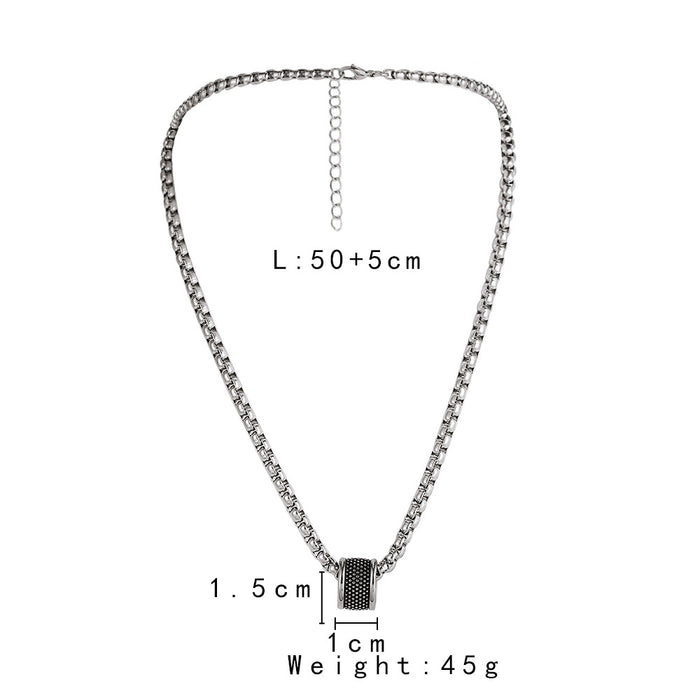 Wholesale Fashionable, simple and personalized stainless steel short geometric circle pendant necklace