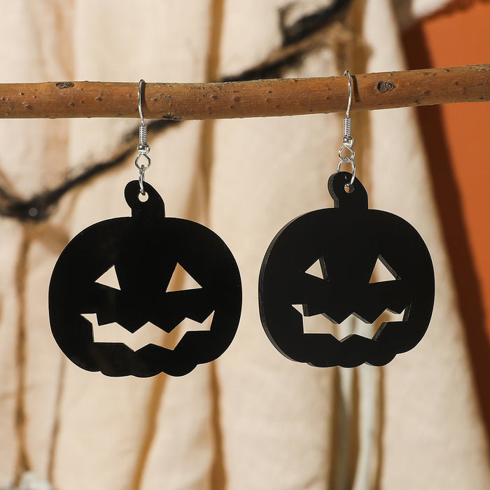 Wholesale Halloween Series Pumpkin Spider Web Acrylic Earrings JDC-ES-JunJie012