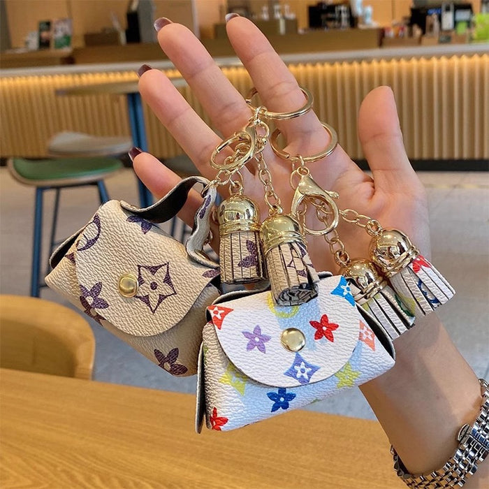 Wholesale Mini Leather Small Bag Coin Purse Keychain JDC-KC-YouTu003