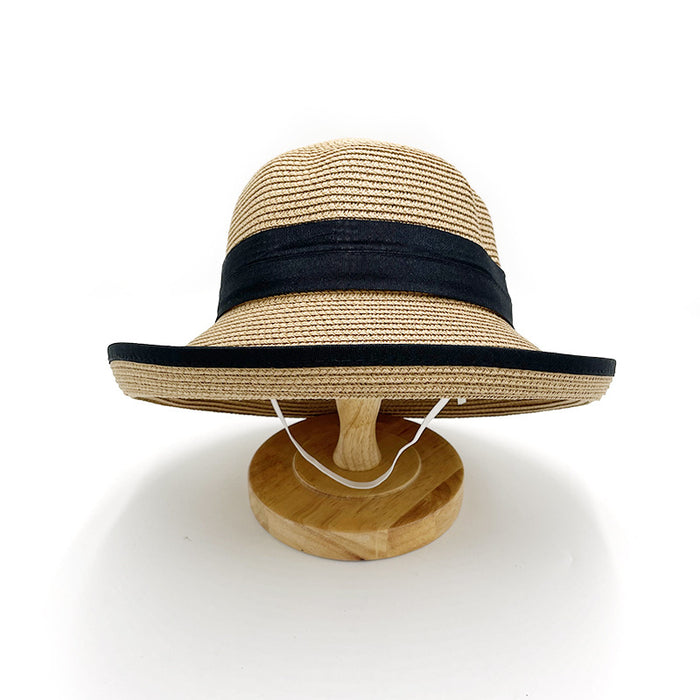 Wholesale Brimmed Straw Hat for Women Summer Bow Sun Hat Sun Protection