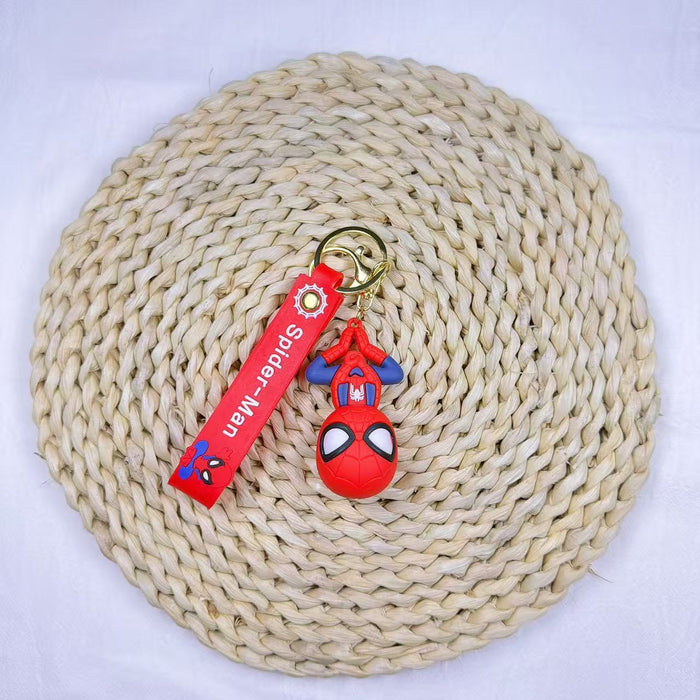 Wholesale PVC Cartoon Keychain Pendant Superhero Bag Charm Car Key Accessory Kids Gift