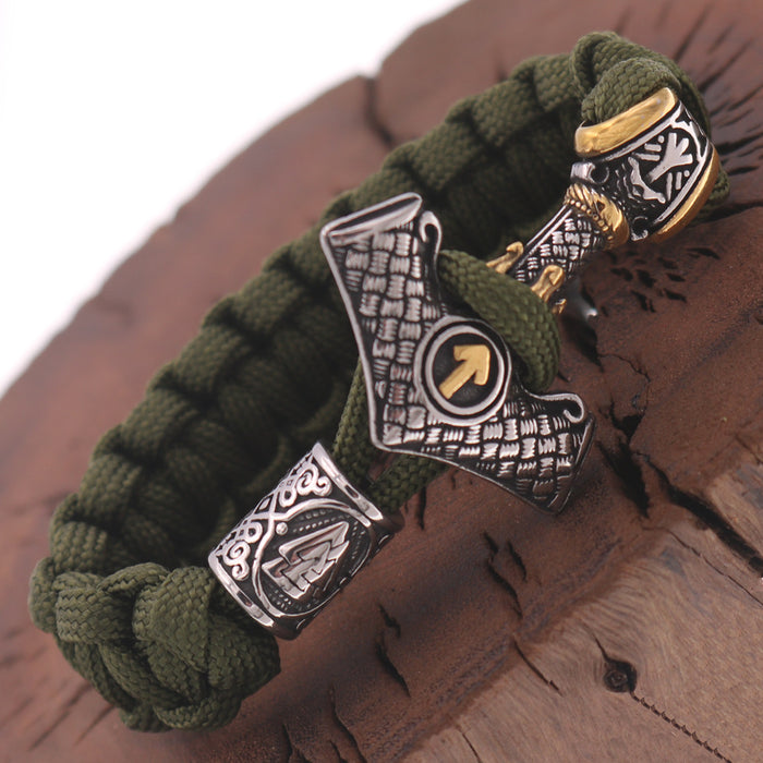 Wholesale Stainless Steel Men's Paracord Bracelet JDC-BT-HongG002