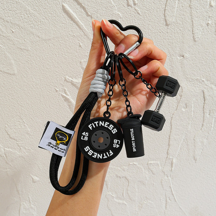 Wholesale Creative Mini Dumbbell Keychain