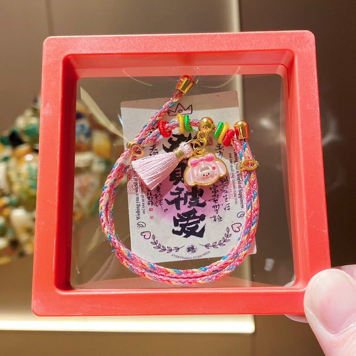 Wholesale Oriental Style Colorful Woven Rope Tassel Bracelet MOQ≥2