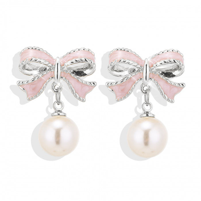 Wholesale S925 Silver Needle Oil Drops Earrings Internet Celebrity All-match Pearl Earrings