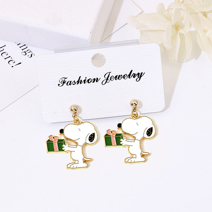 Wholesale Cute Cartoon Short Stud Earrings 925 Silver Jewelry Accessory for Women Gift MOQ≥2