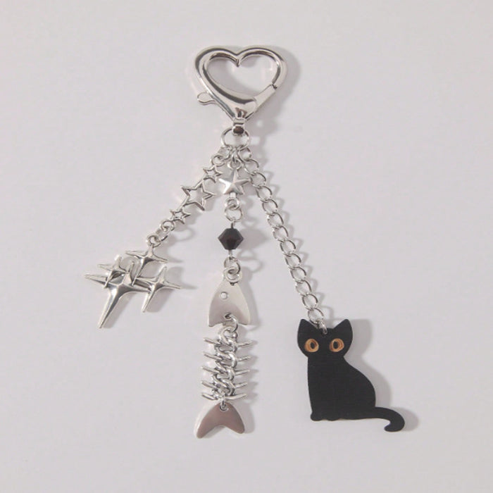Wholesale cross-border Jewelry Cat Star Fish Chain Keychain Bracelet Chain Bag