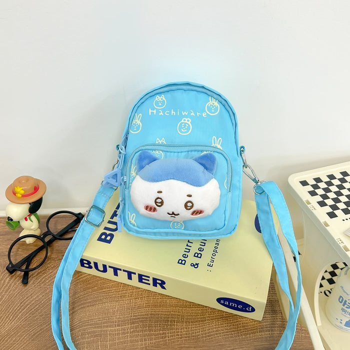 Wholesale Cute cartoon embroidered plush bag, single shoulder crossbody bag, transparent backpack wholesale