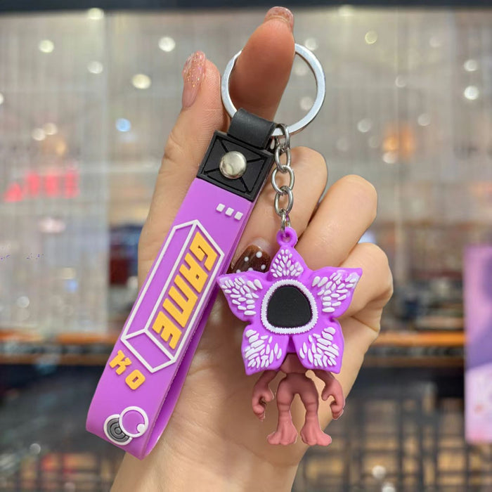 Wholesale PVC Soft Glue Piranha Doll Pendant Keychain Bag Charm Orange Decorative Accessory For Everyday