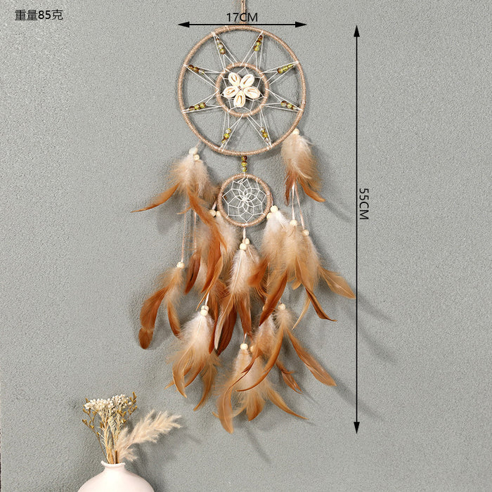 Wholesale Sun, Moon and Stars Indian Style Feather Wind Chime Dream Catcher JDC-DC-ZH029