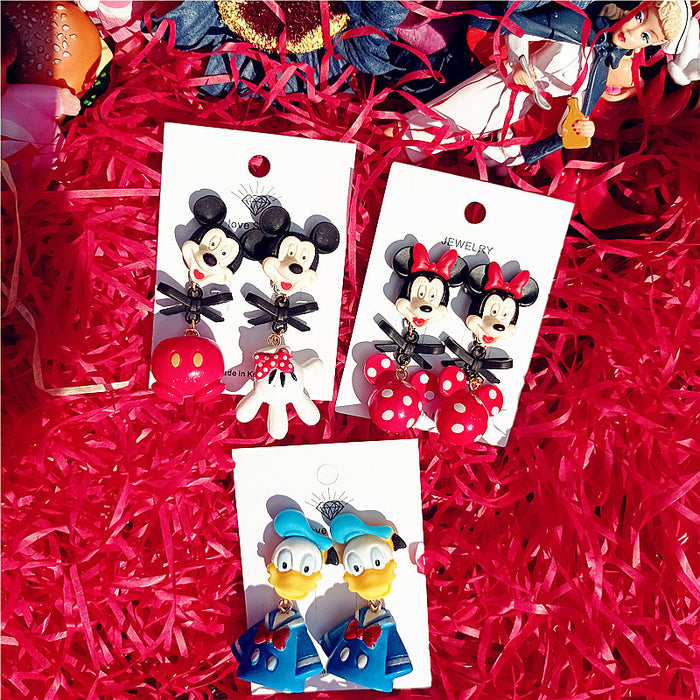 Wholesale Cartoon Polka Dot Resin Earrings JDC-ES-Xingj056