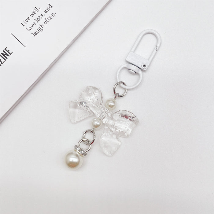 Wholesale Soft Touch Lacquer Bow Keychain Mixed Color Plastic Bag Charm MOQ≥2