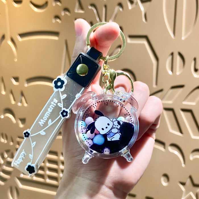 Wholesale Acrylic Oil-filled Cartoon Doll Keychain JDC-KC-Benxin014