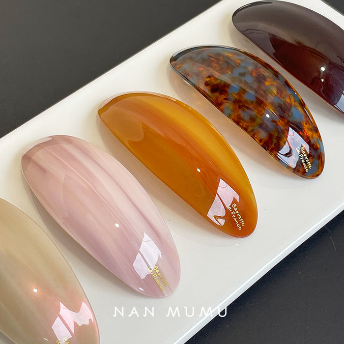 Wholesale Spring clip, high-end feeling, oval half tied hair, straight clip tied ponytail hair clip, headband