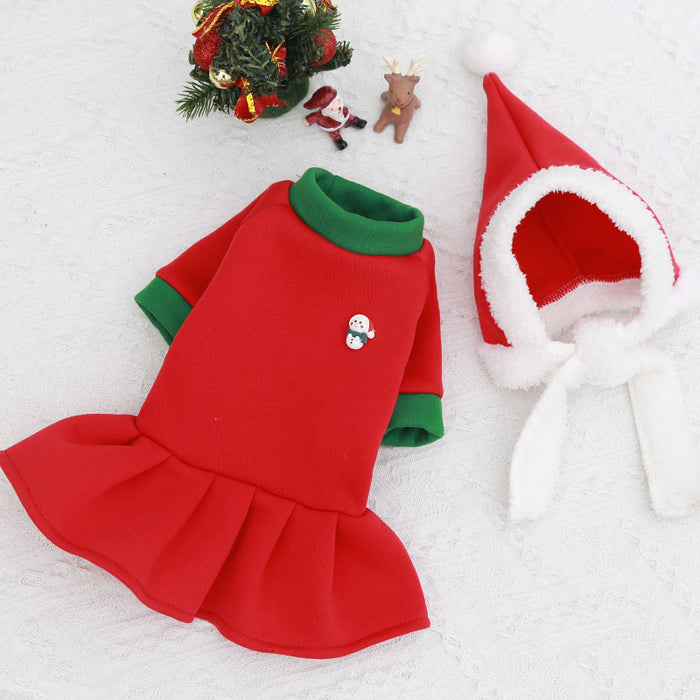 Wholesale Dogs Christmas Pet Supplies Clothes  Cotton Coat Autumn and Winter Elk Cat and Dog Clothes