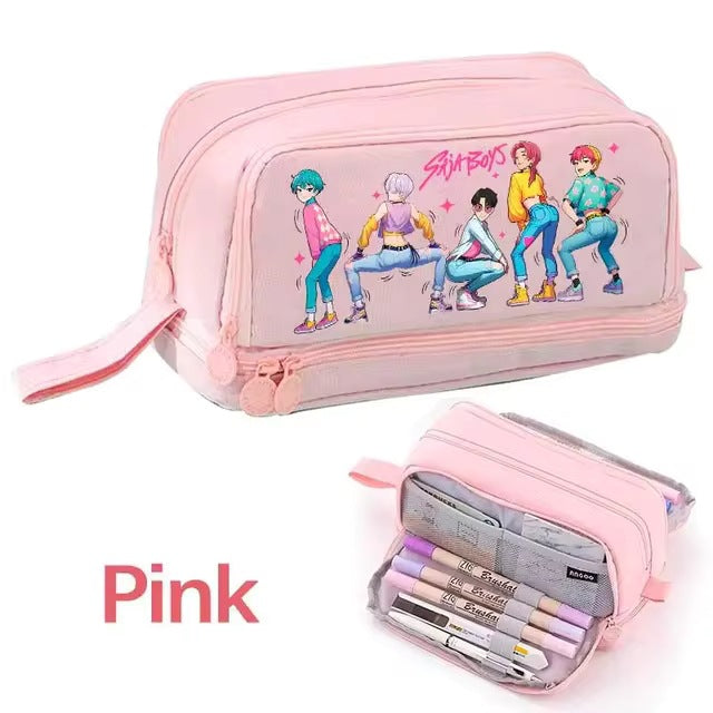 Wholesale Fashion Polyester Cartoon Pencil Case Multifunctional Stationery Pouch Cute School Bag