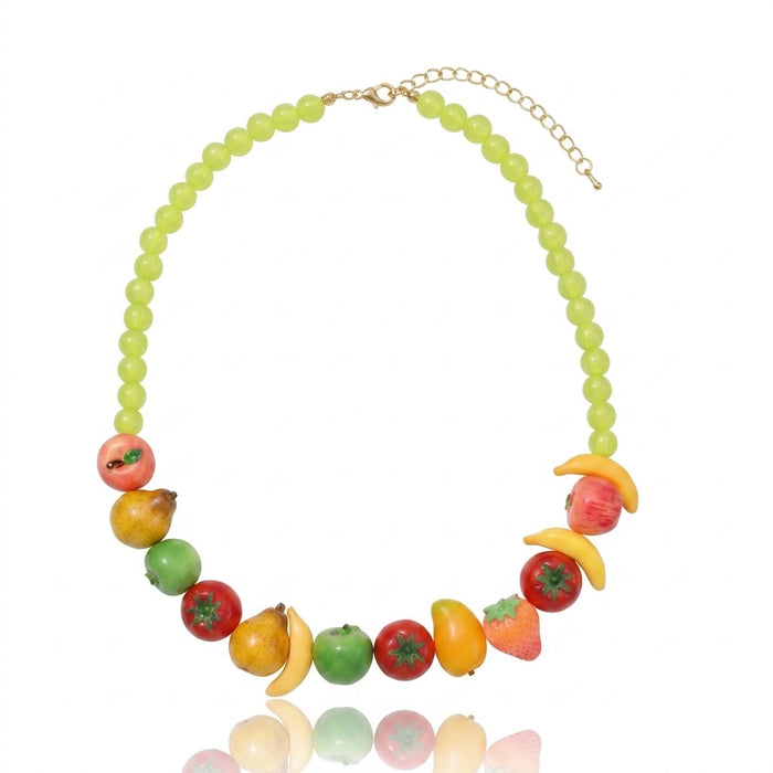 Wholesale Vintage Fruit Beaded Necklace Fashion Jewelry Accessory Gift