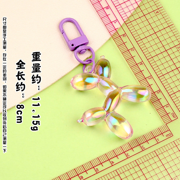 Wholesale balloon dog keychain pendant Cartoon creative small animal key case bag ornaments