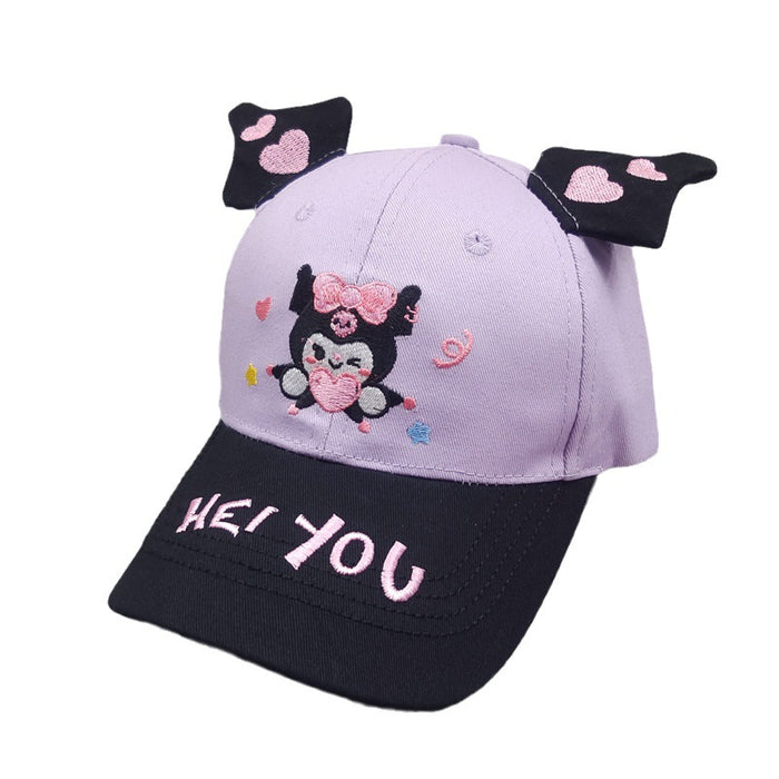 Wholesale Children's baseball cap anime cartoon cute ear duckbill cap children's sun hat