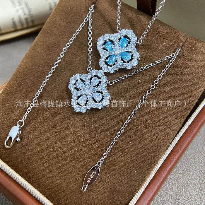 Wholesale Light luxury high-end handmade diamond studded classic collarbone necklace