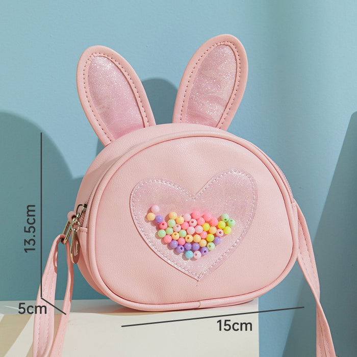 Wholesale Crossbody Bag,  Children' s Bag,  One-Shoulder Bunny Ears,  Little Girl' s Cute Cartoon Coin Purse