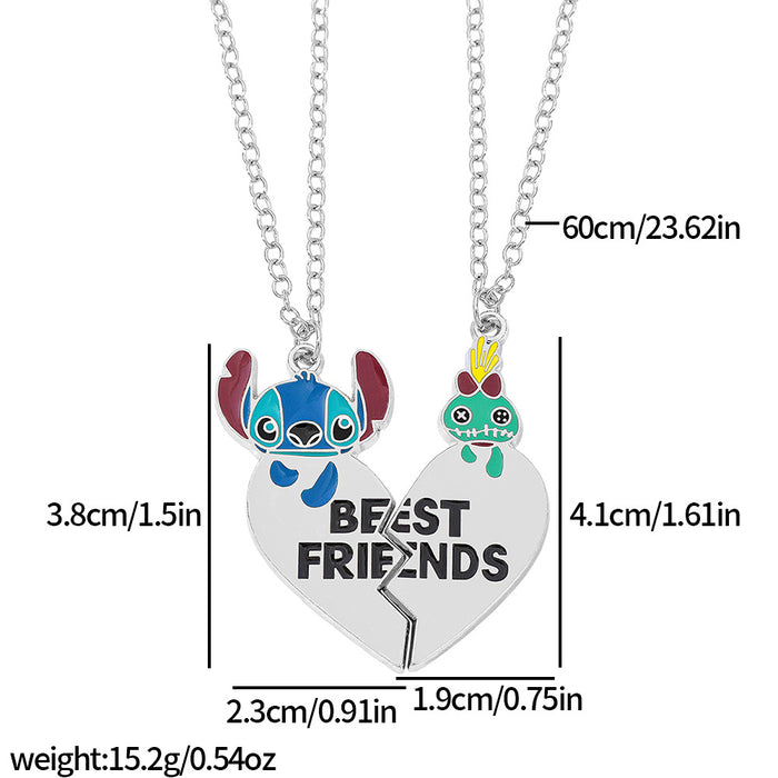 Wholesale Cute cartoon couple pendant necklaces