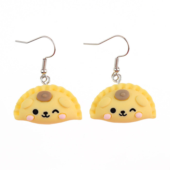 Wholesale Resin Earrings Cute Cartoon Dumpling Shape (S) JDC-ES-niqing025