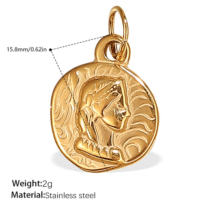 Wholesale DIY Stainless Steel Gold-Plated Necklace Pendant Accessories