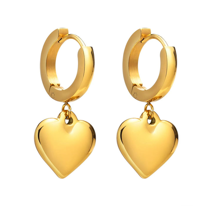 Wholesale metal  necklace suit  peach heart earrings