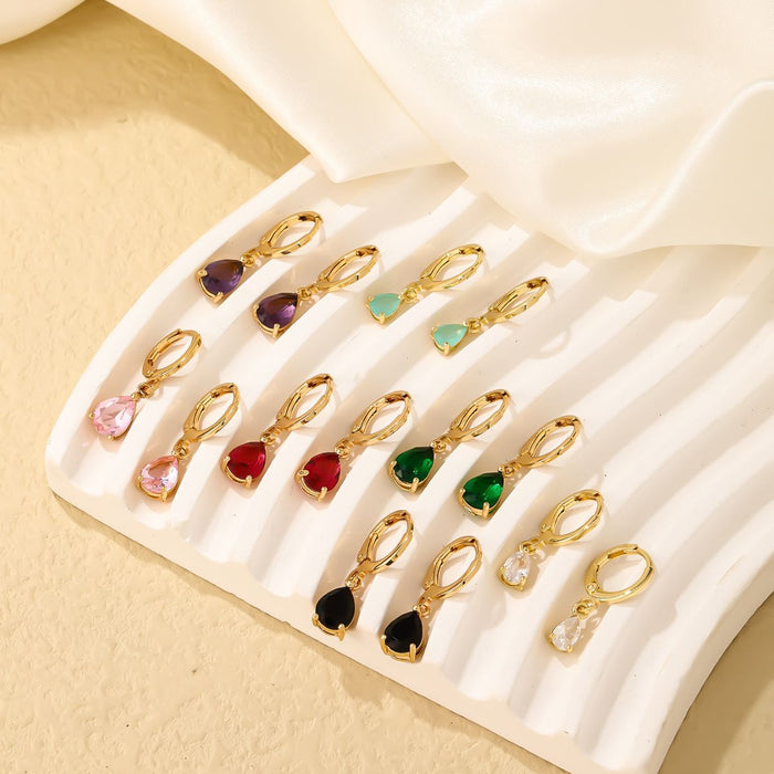 Wholesale Zirconia inlaid exquisite earrings and accessories, new versatile and niche high-end earrings and accessories wholesale