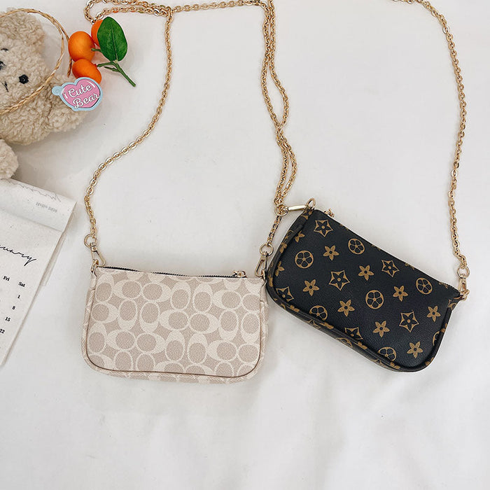 Wholesale Shoulder Bag PU Children's Simple Plaid Chain Diagonal Span JDC-SD-GanD001