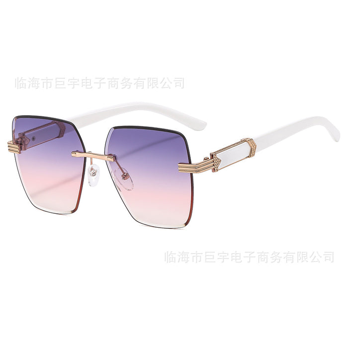 Wholesale Sunglasses Trendy Frameless Sunglasses Fashion Large Frame Sunglasses