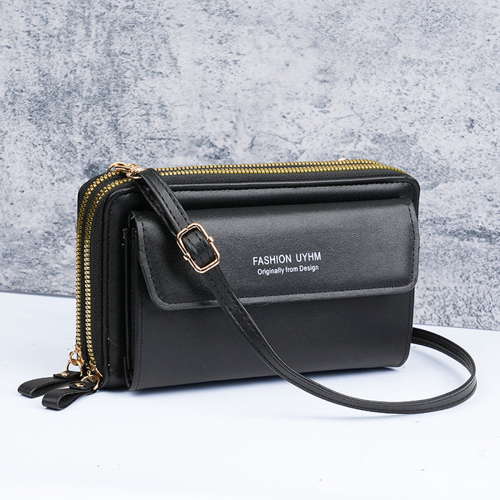Wholesale Chic Urban Simplicity Women' s Crossbody Bag PU Leather Zipper Daily Use