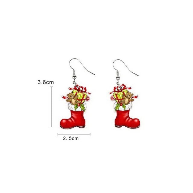 Wholesale Acrylic flat  earrings holiday ornaments animal cute earrings earrings