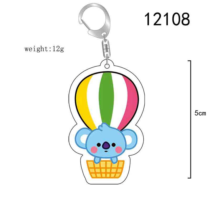 Wholesale Transparent Acrylic Cartoon Kpop Keychain JDC-KC-XinF003