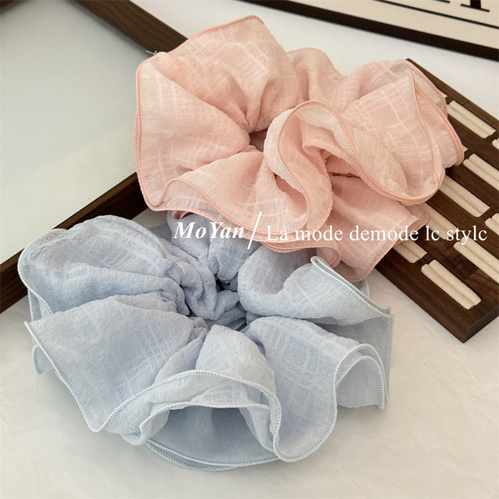 Wholesale lace edge large texture head flower lazy temperament hair rope head rope