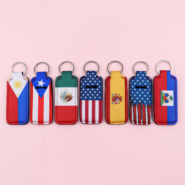 Wholesale Flag Pattern Keychains