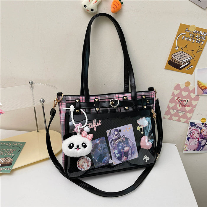 Wholesale Checkered crossbody bag,  cute shoulder bag,  large capacity tote bag