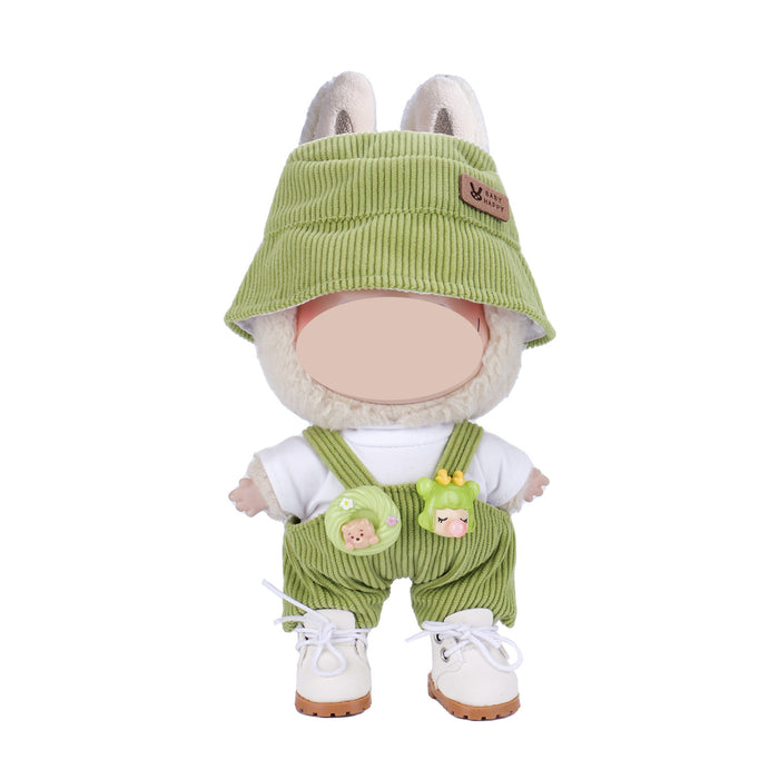 Wholesale Only Clothes Fisherman Hat Intimates Suspenders Set Baby Clothes Vinyl Doll Plush Doll clothes