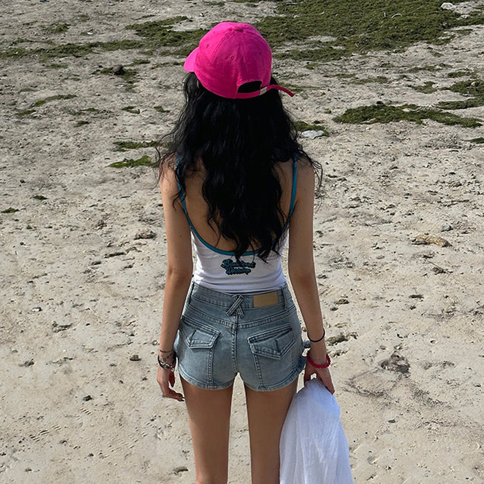 Wholesale Retro slimming one-piece vacation swimsuit