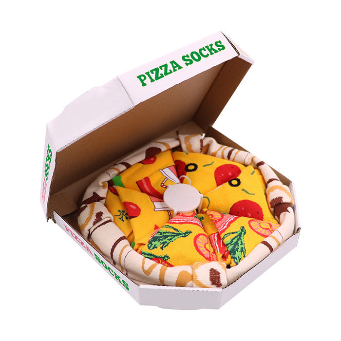 Wholesale Pizza socks, mid tube cotton socks, creative and fashionable socks