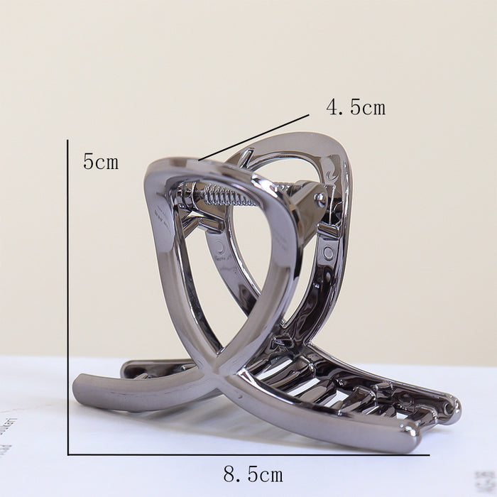 Wholesale Imitation Metal Silver Large Hair Clip with Small Hair Volume Shark Clip Ultra-Light