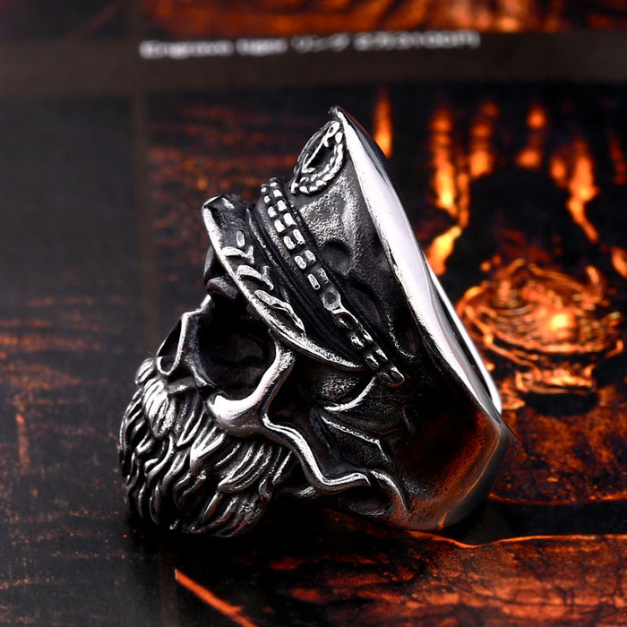 Wholesale Bearded Pirate Titanium Steel Men's Ring JDC-RS-CFL003