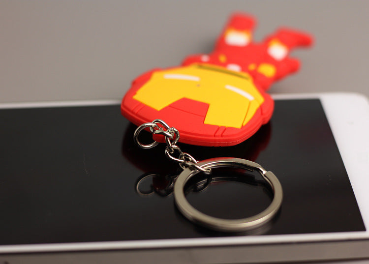 Wholesale  Q version double-sided flexible glue keychain bag pendant