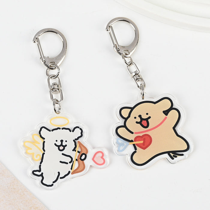 Wholesale Cute Cartoon Line Puppy Acrylic Keychain JDC-KC-XBK009