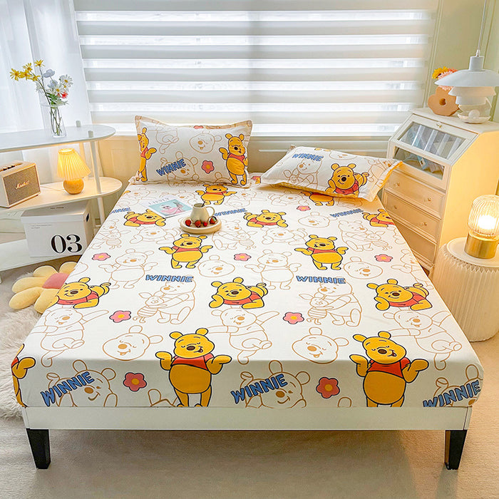 Wholesale A-level Cloud Washed Cotton Cute Cartoon Girl Heart Dormitory Bed Sheets JDC-SEE-AiErMei008